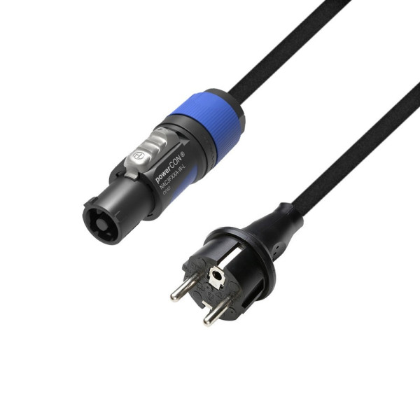 5-STAR Schuko Powercon cable Adam Hall (3m)