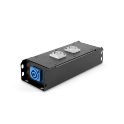 PRO PORT 2 PCON Adam Hall Verdeeldoos Powercon Blauw - 3 x Grijs