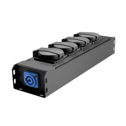 PRO PORT 4 P Adam Hall Power Strip Powercon Blue/Grey - 4x Schuko (NL)