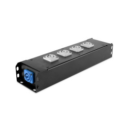 PRO PORT 4 PCON Adam Hall Verdeeldoos Powercon Blauw - 5 x Grijs