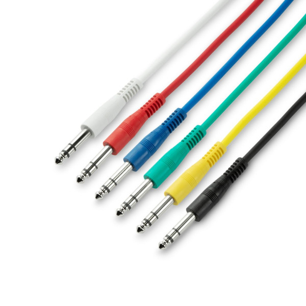 3-Star Adam Hall Patch Kabelset 6 x Jack 6.3 mm Stereo (30 cm)