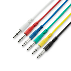 3-Star Adam Hall Patch Kabelset 6 x Jack 6.3 mm Stereo (60 cm)