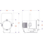 BTI-THEATRE 6C20 Briteq LED Fresnel Spot