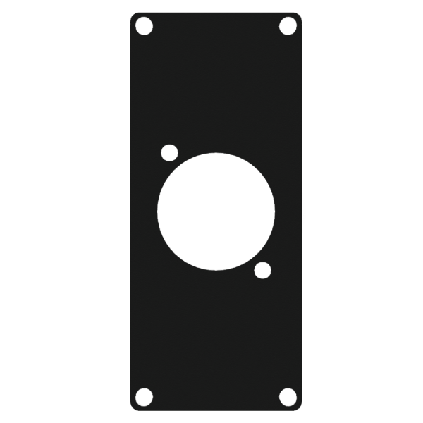 CASY103/B Caymon 1 Unit Afdekplaat voor 1 x D-size Chassis