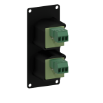 CASY125/B Caymon 1 Unit Afdekplaat met 2x XLR 3p Vrouwelijk naar Terminalblok