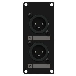 CASY126/B Caymon 1 Unit Afdekplaat met 2x XLR 3p Mannelijk naar Terminalblok