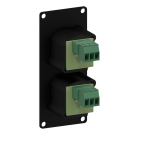 CASY126/B Caymon 1 Unit Afdekplaat met 2x XLR 3p Mannelijk naar Terminalblok