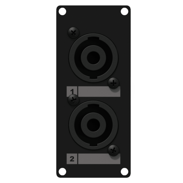 CASY142/B Caymon 1 Unit Afdekplaat met 2x Speakon 4p naar Terminalblok