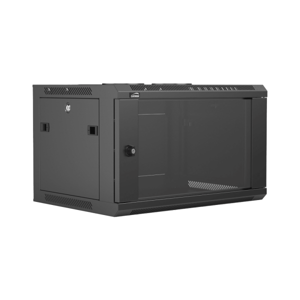 WPR406R/B Caymon 19” Wall Mount Rack 6 Units 450 mm Depth (Black)