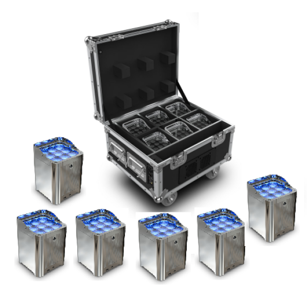 WELL FIT X Chauvet Pro Set 6x Well Fit Par (Zilver)