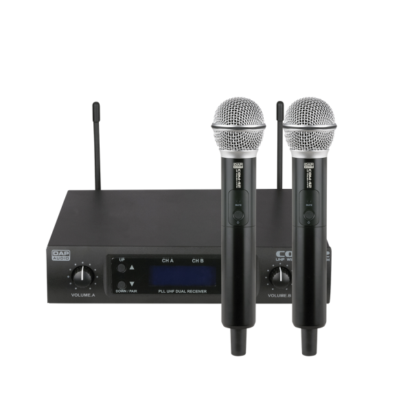 COM-42 DAP Dubbel draadloos microfoon systeem (606-630MHz, NL)