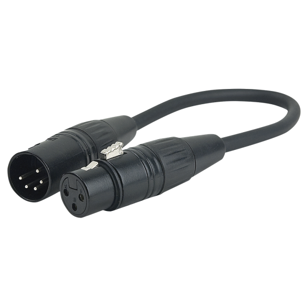 FLA36 DAP XLR(m) 5-pin naar XLR(v) 3-pin Overgang
