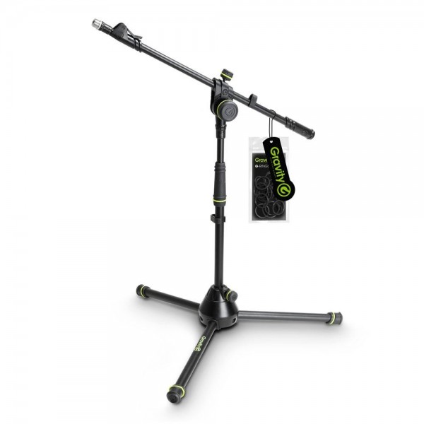 MS4222B Gravity Kort Microfoonstatief Met Lange Boom Arm 88cm