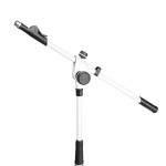 MIC STAND GRAVITY TRIPOD, 2-POINT TELESCOPIC BOOM WIT