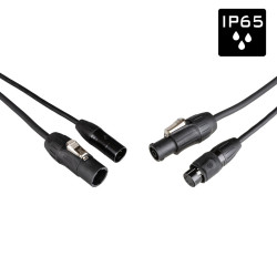 PCT1-HYBRID-XLR5-5M Hilec Combi Cable Power/DMX IP65 (5m)