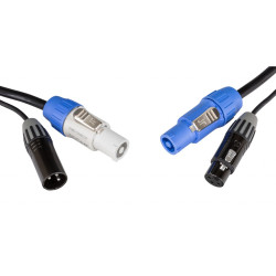 PC-COMBI-XLR3-5M HILEC PowerCon in-out/DMX-Signal (5m)