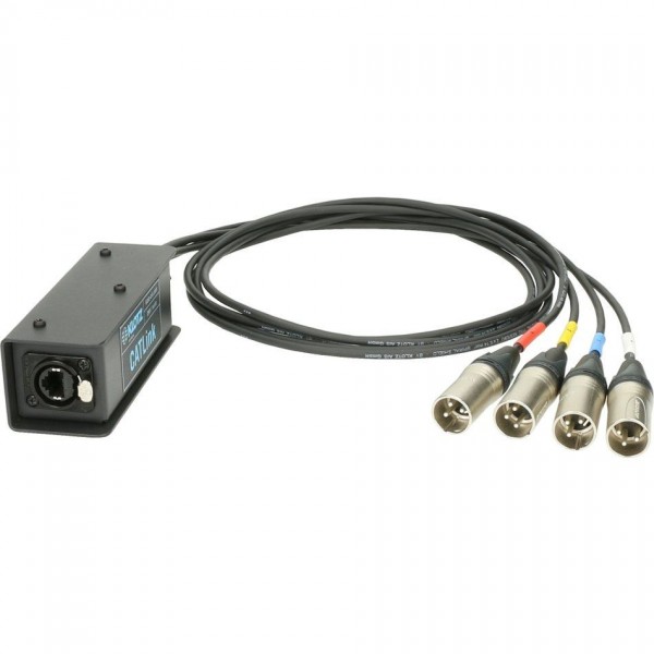 CATlink Output Klotz Ethercon naar 4x 3-polig XLR/AES/Digitaal (Eindereeks)