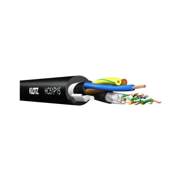 Hybrid Cable 1x Cat5e + Power 1.5 Mm² Klotz (100m)