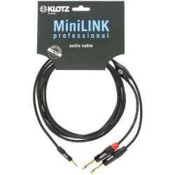 KY5-090 Klotz Insert Signaalkabel Mini-Jack naar Jack (0.9m)