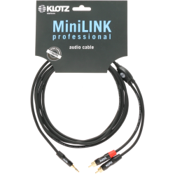 KY7-090 Klotz Signal Cable Mini-Jack to 2x RCA (0.9m)