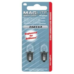 Reservelampjes White Star Krypton voor Maglite 2-cell  C & D (2 stuks)