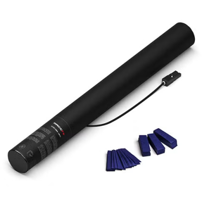 Elektronische Confetti Shooter Magic FX 50cm Papier Donkerblauw