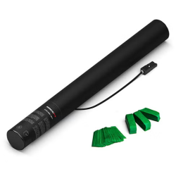 Elektronische Confetti Shooter Magic FX 50cm Papier Donkergroen