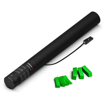 Elektronische Confetti Shooter Magic FX 50cm Papier Lichtgroen