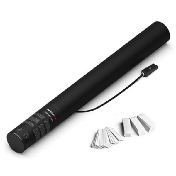 Elektronische Confetti Shooter Magic FX 50cm Papier Wit