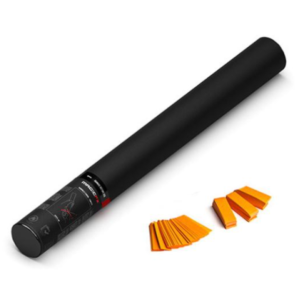 Handmatige Confetti Shooter Magic FX 50cm Papier Oranje