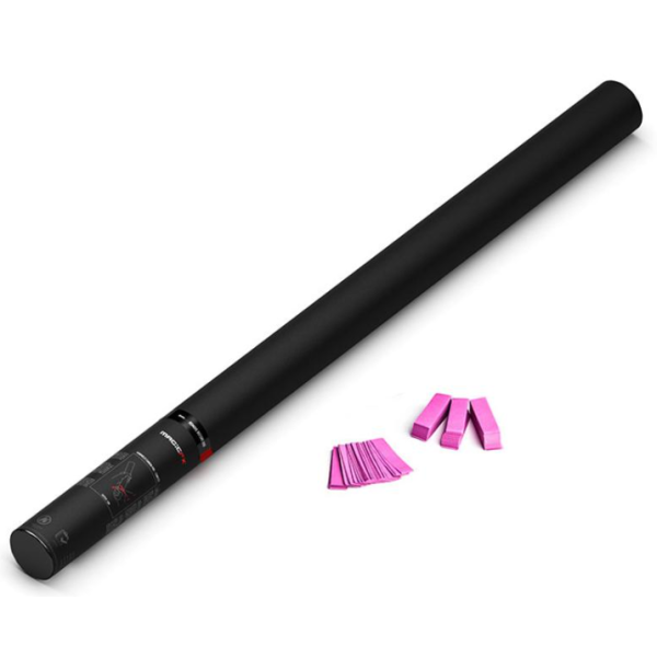 Handmatige Confetti Shooter Magic FX 80cm Papier Roze