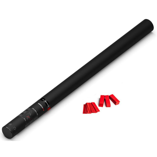 Handmatige Confetti Shooter Magic FX 80cm Papier Rood