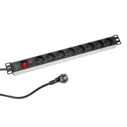 EBP08PDU Perel 19" Verdeeldoos 8-voudig met Beveiliging