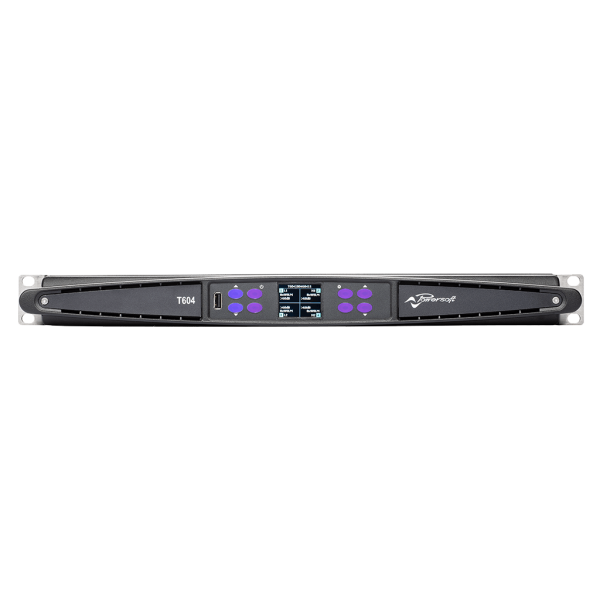 T604 Powersoft 4-Kanaals Versterker met DSP en Dante
