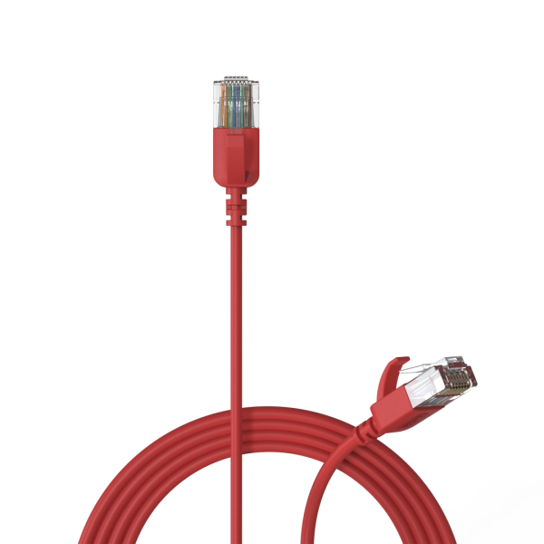 CSD560BR/0.3 Procab Slimline Networking Cable CAT6A RJ45 Red (0.3 m)