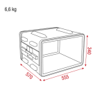 RCA-DD6ABS ShowGear 19" Rack Case ABS 6U