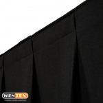 Curtain Medium Gloss Satin Black 3m x 2.5m Wentex