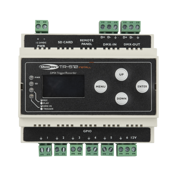 TR-512 Install Showtec Din-Rail DMX Recorder/Afspeelunit