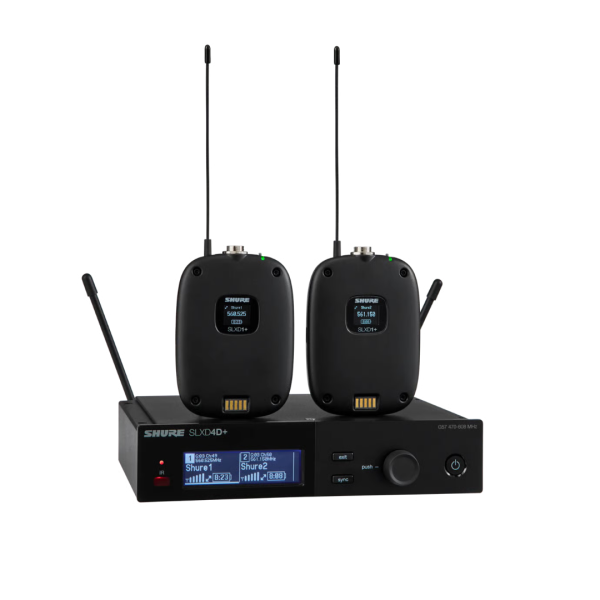 SLXD14D+ Shure Dual Draadloos Bodypack-systeem G65 (470-606MHz)