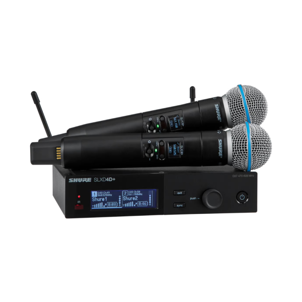 SLXD24D+/B58 Shure Dual Draadloos Handheld Systeem G65 (470-606MHz)