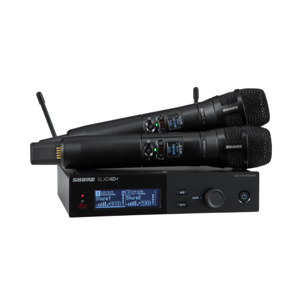 SLX-D24D+/N8C Shure Dual Draadloos Handheld Systeem G65 (470-606MHz)