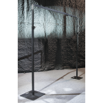 Pipe & Drape Stand Wentex Telescopic Upright 2 Sections 120-180 cm (Black)