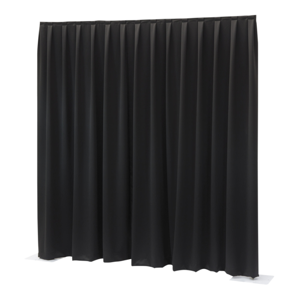 Pipe n Drape Doek Wentex Gordijn MGS 330x120 cm Geplooid (Zwart)