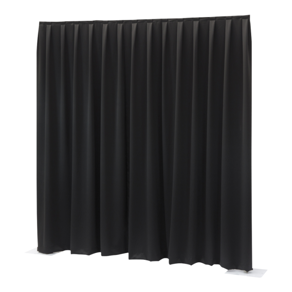 Pipe & Drape Doek Wentex Gordijn Dimout 330x400 cm Geplooid (Zwart)