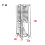 Pipe & Drape Transport Trolley Wentex for 9 Curtains