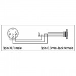 OVERGANG XLR M 3P > JACK F XCALIBER DAP AUDIO