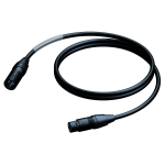 PRA901/0.5 ULTRAFLEX BALANCED MICROPHONE CABLE BLACK 0.5 M PROCAB