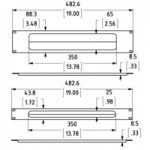 R1268/1UK/PBS FRONTPLAAT 1U ZWART MET BORSTEL VOOR KABELDOORVOER PENN ELCOM