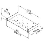 R1191/1UK UTILITY RACK SHELF BLACK PENN ELCOM