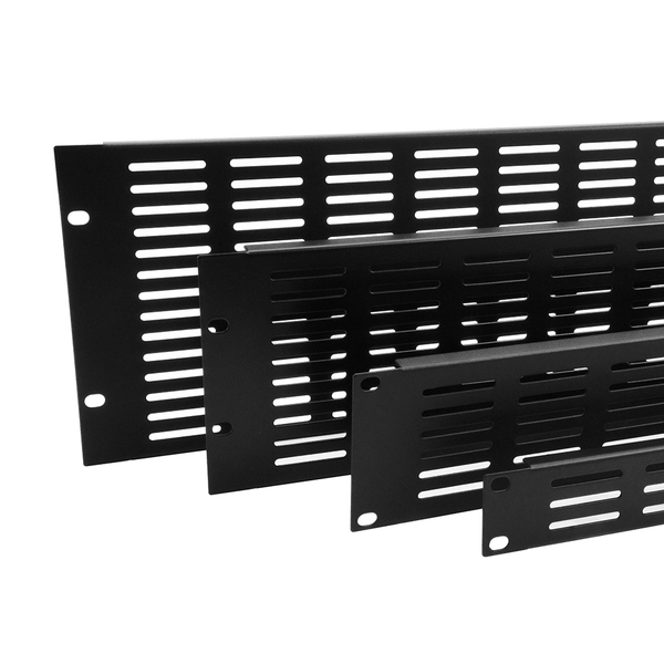 R1279/2UK FLANGED VENTED RACK PANEL 2U BLACK PENN ELCOM